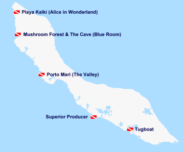 Map of Dive and Snorkel Spots