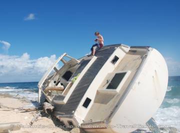 Stranded-Sailing Boat