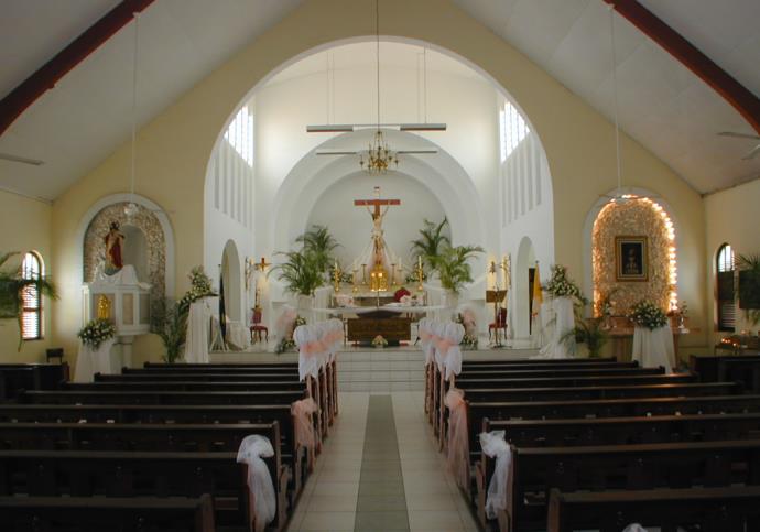 Inside a church