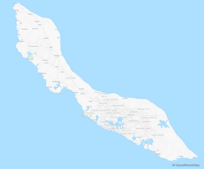 Map of Curacao by OpenStreetsMap